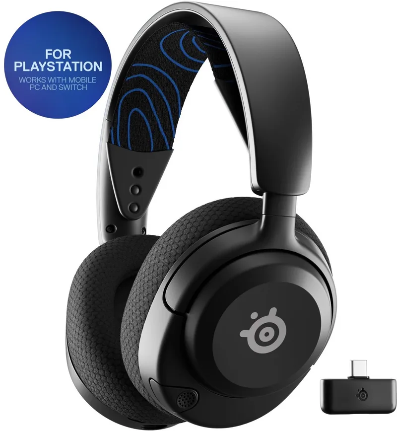 Arctis Nova 5P Wireless - Draadloze Gaming Headset - 60 uur accuduur - PlayStation, PC, Switch & Mobiel van SteelSeries, Zwart – cover