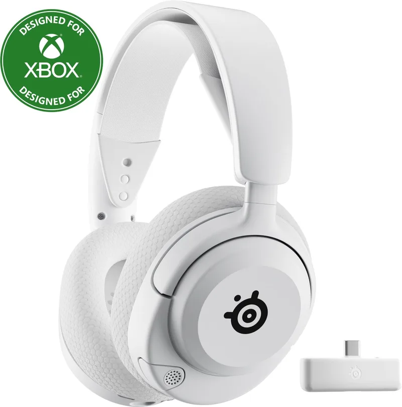 Arctis Nova 5X Wireless - Draadloze Gaming Headset - 60 uur accuduur - Xbox, PlayStation, PC, Switch & Mobiel by SteelSeries, White – cover