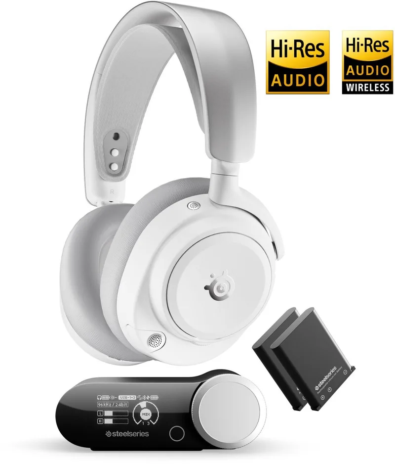 Arctis Nova Pro Omni - Hi-Res Wireless Certified Gaming Headset - PC, PlayStation, Xbox & Switch van SteelSeries, Wit – cover
