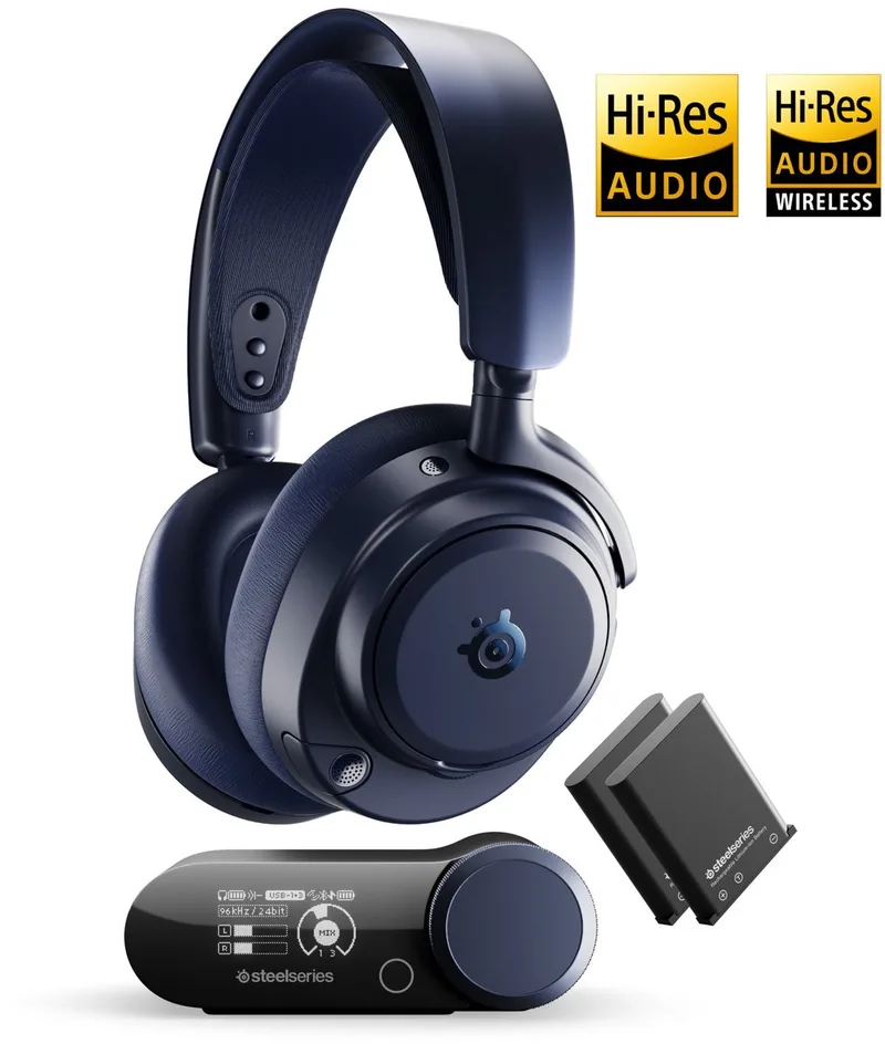 Arctis Nova Pro Omni - Hi-Res Wireless Certified Gaming Headset - PC, PlayStation, Xbox & Switch - Midnight Blue van SteelSeries, Blauw – cover