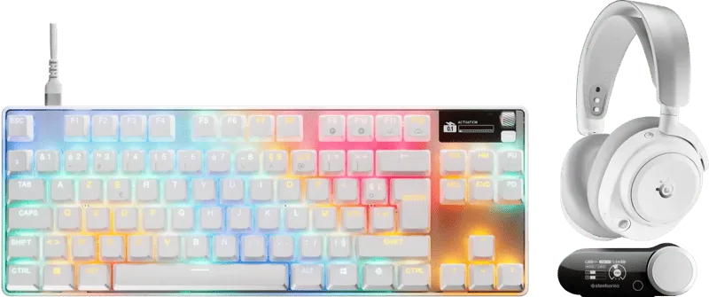 Arctis Nova Pro Omni Wit + Apex Pro TKL Gen 3 Azerty Wit by SteelSeries – cover