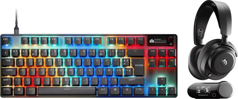 Arctis Nova Pro Omni Zwart + Apex Pro TKL Gen 3 Azerty Zwart by SteelSeries – cover