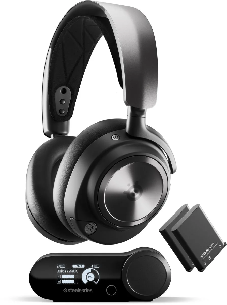 Arctis Nova Pro Wireless - Draadloze Gaming Headset - Black fra SteelSeries, Sort – cover