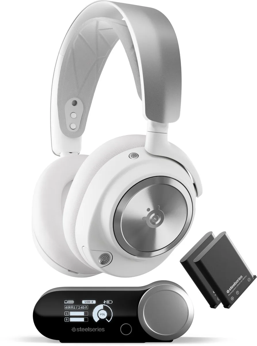 Arctis Nova Pro Wireless - Draadloze Gaming Headset - White fra SteelSeries, Hvid – cover