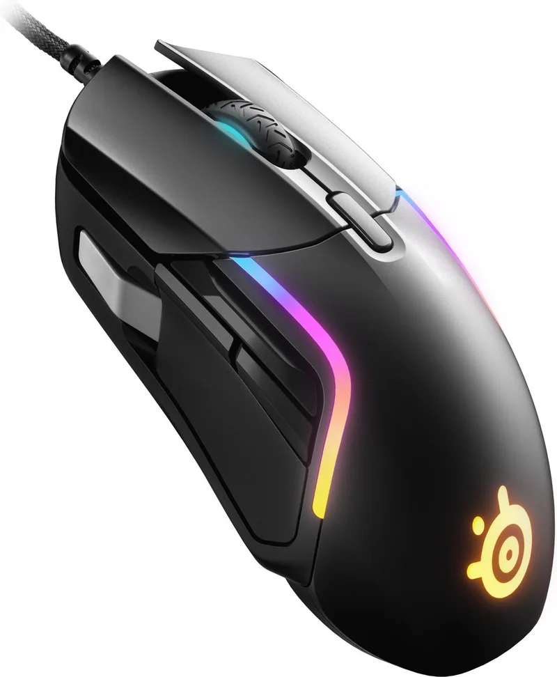 Rival 5 - Bedrade Gaming Muis - 9 Programmeerbare Knoppen de SteelSeries, Noir – jaquette