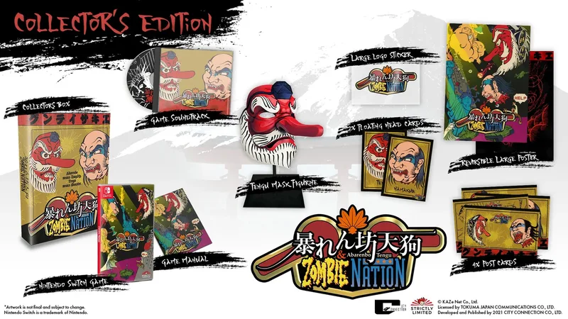 Abarenbo Tengu & Zombie Nation Collector's Edition van Strictly Limited Games, Nintendo Switch – cover