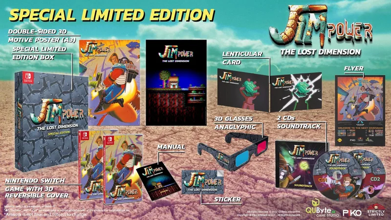 Jim Power: The Lost Dimension Special Limited Edition van Strictly Limited Games, Nintendo Switch – cover