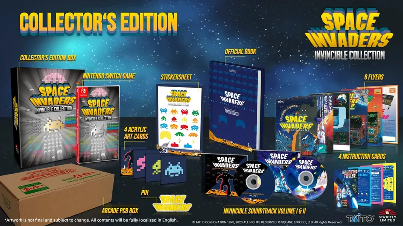 Space Invaders Invincible Collection Collector's Edition de Strictly Limited Games, Nintendo Switch – jaquette