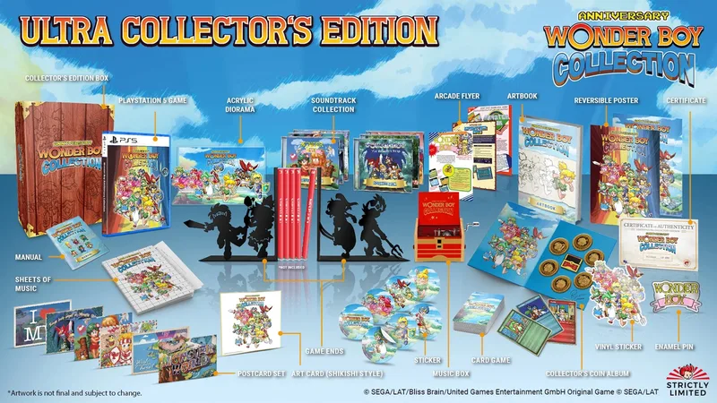 Wonder Boy Anniversary Collection Ultra Collector's Edition van Strictly Limited Games, PS5 – cover