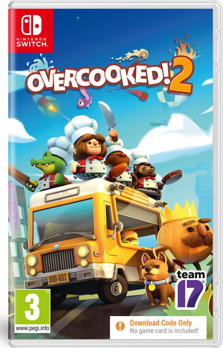 Overcooked 2 - Nintendo Switch - Code in Box från Team17, Nintendo Switch – omslag