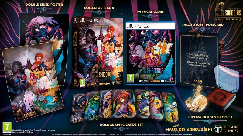 9 Years of Shadows Collector's Edition de Tesura, PS5 – jaquette