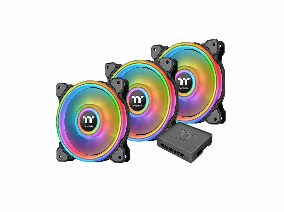 Box Ventilator THERMALTAKE Riing Quad 14 RGB van Thermaltake, Zwart – cover