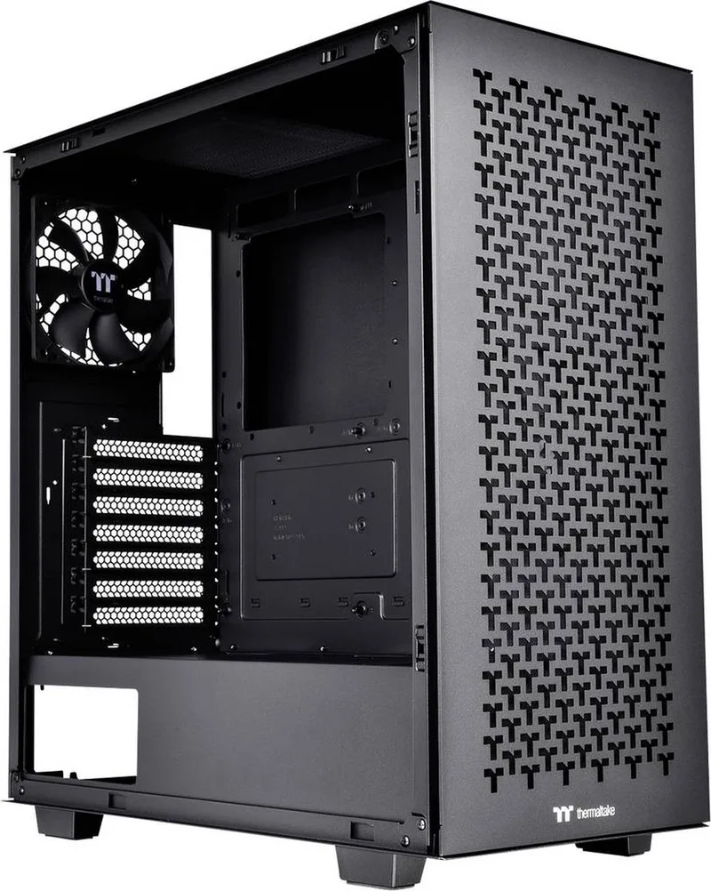 Divider 300 TG Air Black Midi-tower PC-behuizing 2 voorgeïnstalleerde ventilators, Zijvenster, Stoffilter by Thermaltake, Black – cover