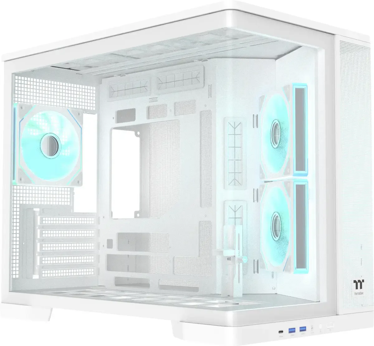 Geh Thermaltake Arcus 280 TG Midi Tower curved White retail de Thermaltake – jaquette
