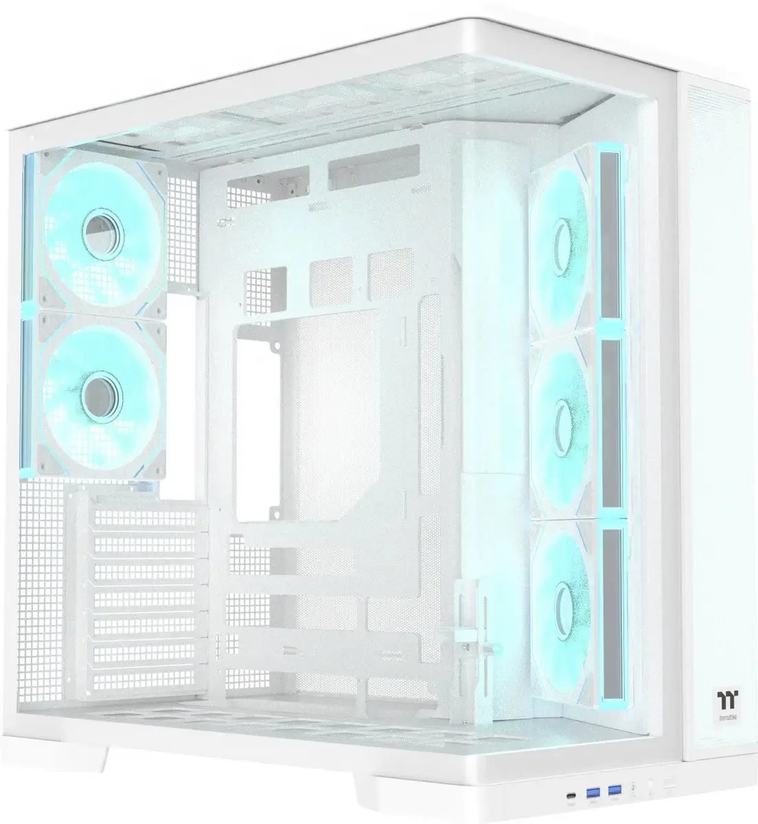 Geh Thermaltake Arcus 380 TG Midi Tower curved White retail van Thermaltake – cover