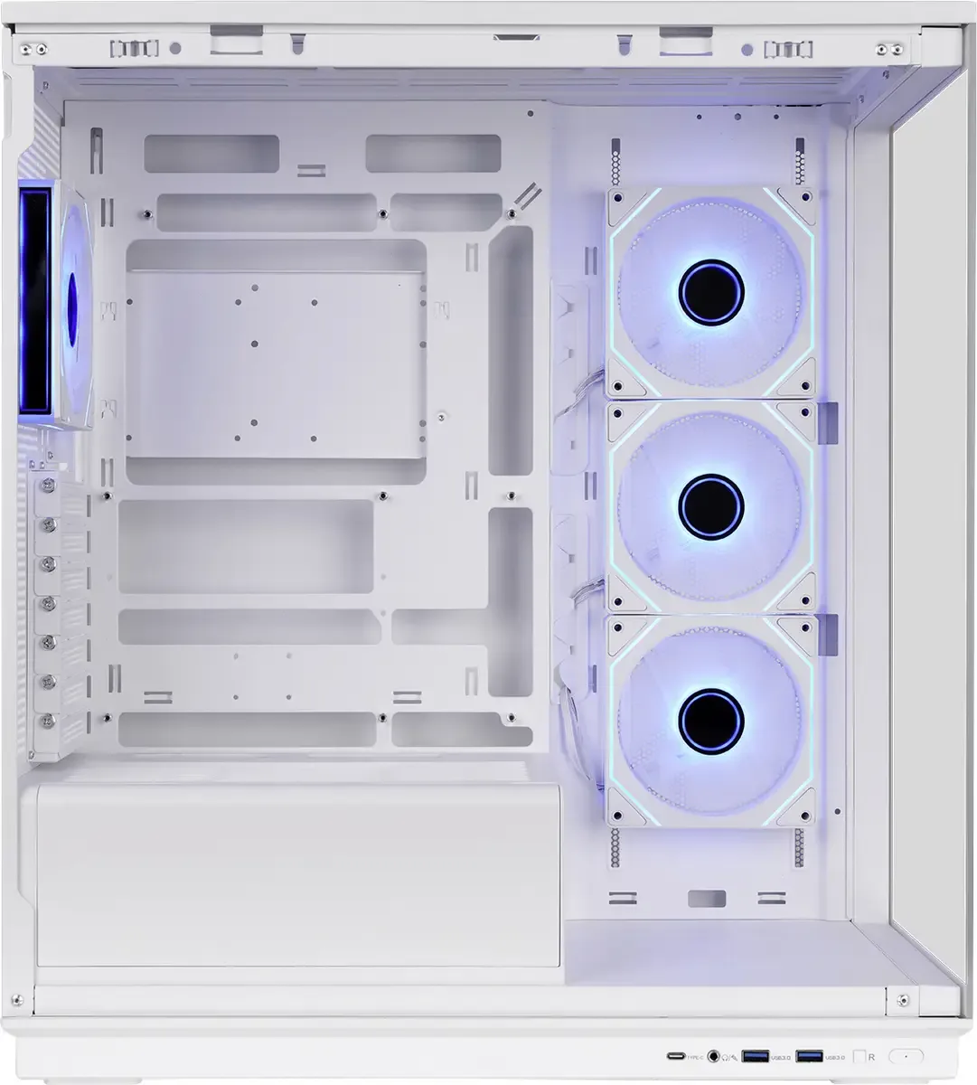 Geh Thermaltake Stage 450 TG Midi Tower "ARGB Snow" White retail by Thermaltake – cover