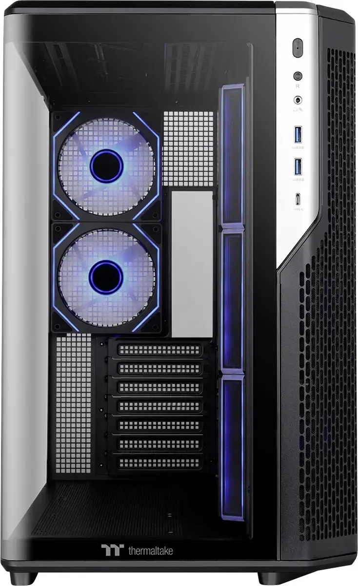 Geh Thermaltake View 590 TG Midi Tower "ARGB" Black retail van Thermaltake – cover