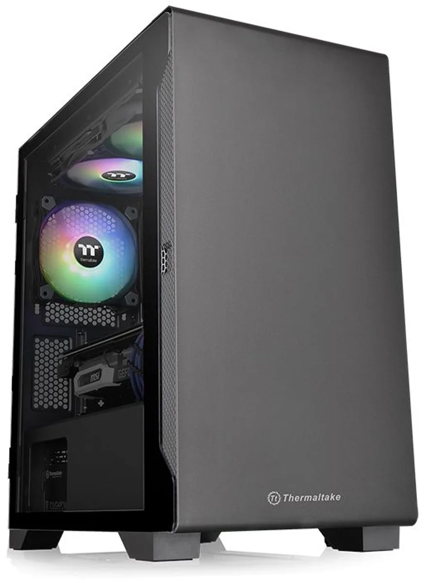 S100 - Doos zonder voeding - Minitower - Micro-ATX-formaat by Thermaltake, Black – cover