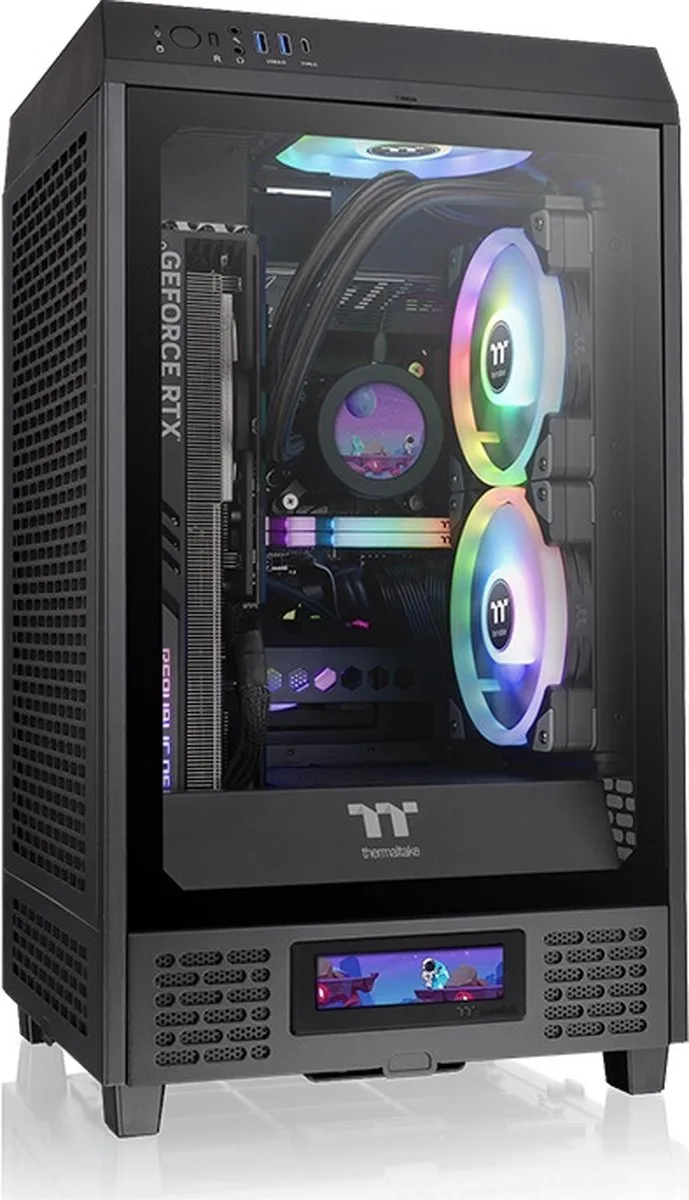 The Tower 200 Mini Tower de Thermaltake, Noir – jaquette