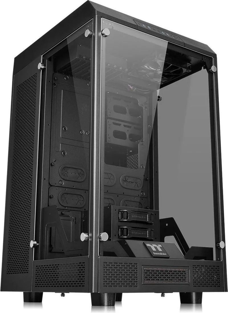 The Tower 900 E-ATX Case with Tempered Glass - Black by Thermaltake, Black – cover