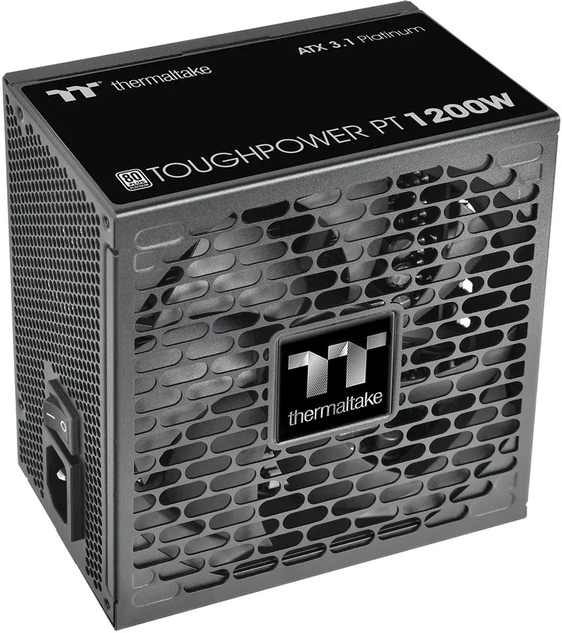 Toughpower PT - Interne Voeding - 80+ Platinum - 1200W - ATX 3.1 - PCIe Gen 5.1 by Thermaltake, Black – cover