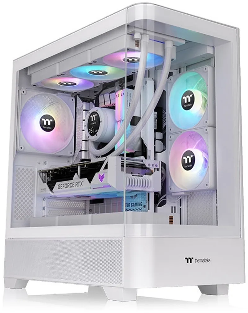 View 290 TG ARGB Midi Tower van Thermaltake, Wit – cover
