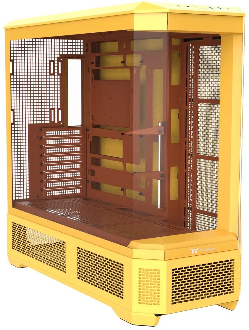 View 600 TG Full - PC Case - Behuizing - 4x4mm Gehard Glas - Stoffilters - Geel van Thermaltake, Karamel – cover