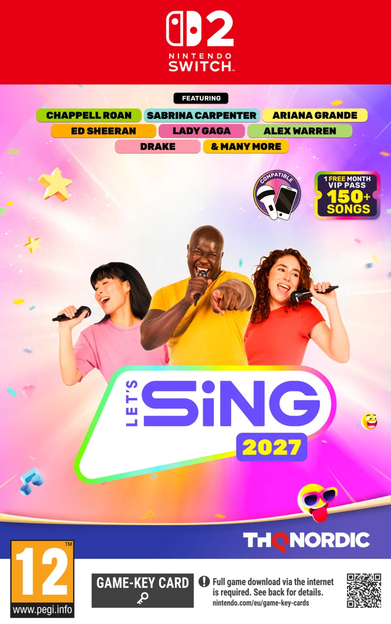 Let's Sing 2027 - Solus - International Version van THQ Nordic, Nintendo Switch 2 – cover