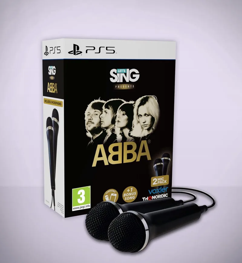 Let's Sing ABBA 2 Mic Bundle - Inclusief 2 Microfoons - 32 ABBA Nummers by THQ Nordic, PS5 – cover