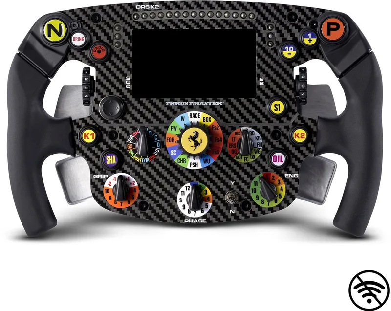 FORMULA WHEEL ADD-ON FERRARI SF1000 EDITION-WO - voor PS5, PS4, PC - F1 Replicastuur - Geavanceerd LED-display by Thrustmaster, Black – cover