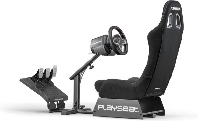 Playseat Evolution + Thrustmaster T300 RS GT Racestuur - PC + PS5/PS4 by Thrustmaster, Black – cover