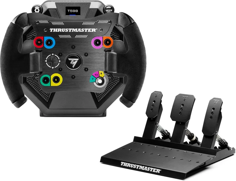 Sim Racing Bundle – T598 Direct Axial Drive Servo Base + Open Wheel Add‑On + Raceline Pedals III – PS5 - PS4 - PC de Thrustmaster – jaquette