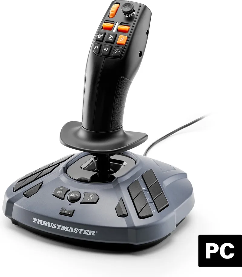 Simtask Farmstick - PC - Multifunctionele Joystick voor Farming and Trucking by Thrustmaster, Grey – cover