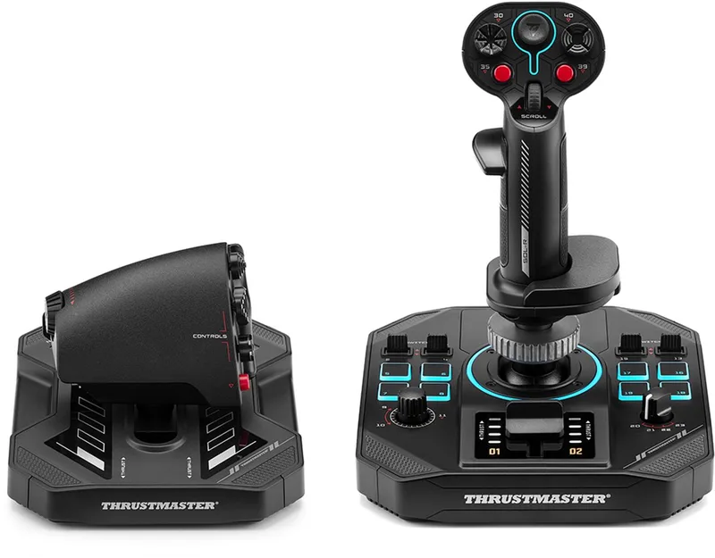 Sol-R 4 HOTAS – Flight Simulator & Space Sim Set – Joystick & Throttle voor PC – 58 Actieknoppen – H.E.A.R.T. Technologie – Compatibel met Star Citizen, Elite Dangerous & MSFS van Thrustmaster – cover