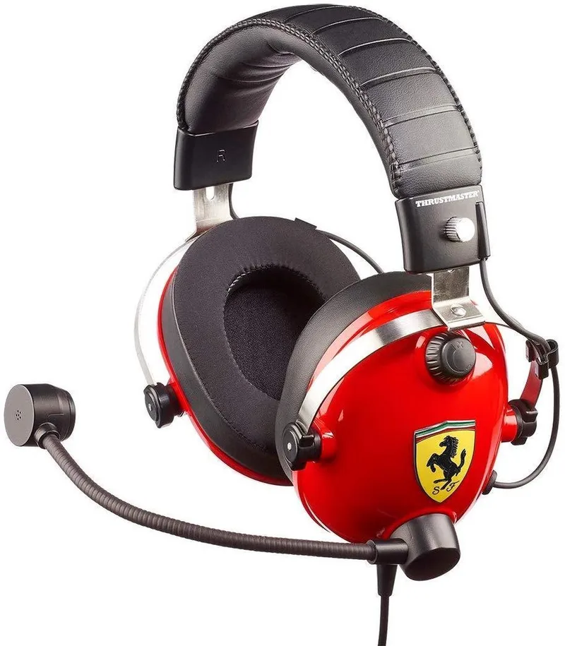 T.Racing Scuderia Ferrari Edition Headset - Zwart, Rood - multiplatform gaming-headset by Thrustmaster, Black_colour, Red_colour – cover