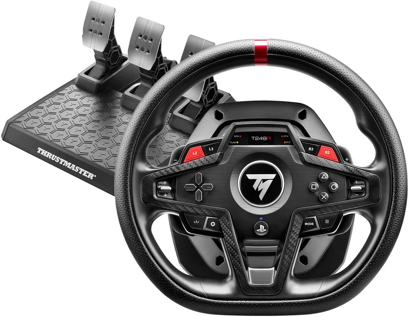 T248R - 3,1 Nm Force Feedback-Racestuur en Pedaalset - Voor PS5, PS4 en de PC - Magnetische Flippers - Race Dashboard - Geschikt voor Forza Horizon 6 by Thrustmaster – cover