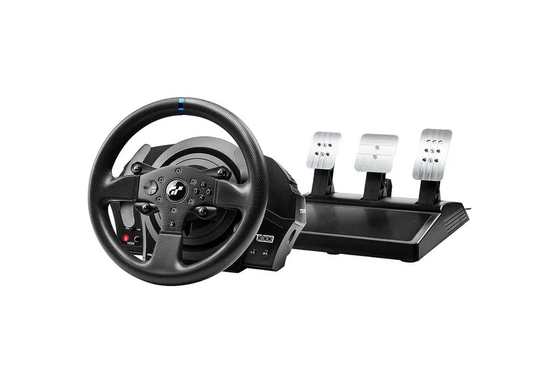 T300 RS GT Edition PS5 PS4 PS3 PC Force Feedback Rennlenkrad + Pedale Gaming-Lenkrad (Set, 1080° Rotation, 3-Pedalset T3PA, abnehmbares GT-Lenkrad) van Thrustmaster, Zwart – cover