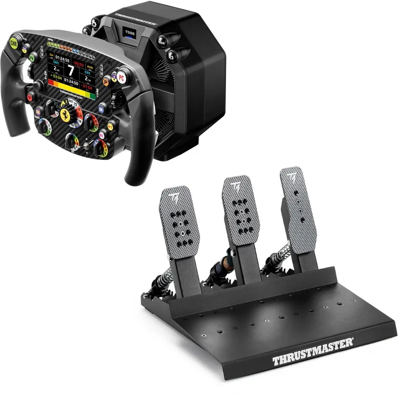 T598 Servo Base (5Nm/10Nm Peak) + SF25 + Raceline Pedals III LC Bundle – Direct Drive Sim Racing Set - PC - PS4 - PS5 de Thrustmaster – jaquette
