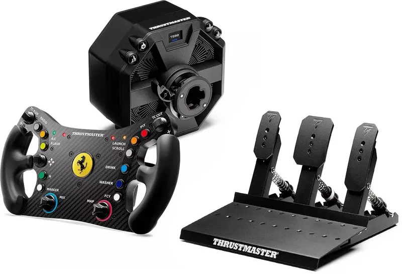 T598 Servo Basis + Raceline Pedals III + Ferrari 488 Add-On – Sim Racing Bundle - PC - PS5 - PS4 van Thrustmaster – cover