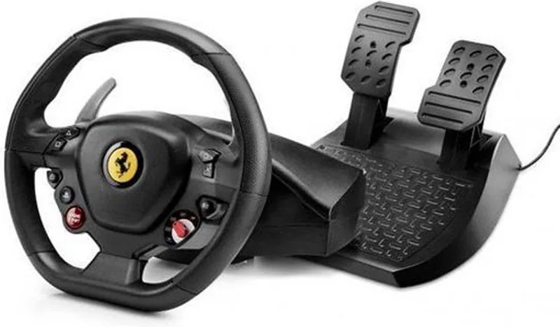T80 Ferrari 488 GTB - Racestuur en Pedalen - PS5/PS4/PC by Thrustmaster – cover