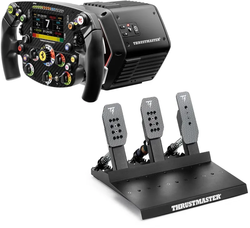 T818 Black Edition + SF25 + Raceline Pedals III LC – Direct Drive Sim Racing Set - PC - 10NM by Thrustmaster – cover