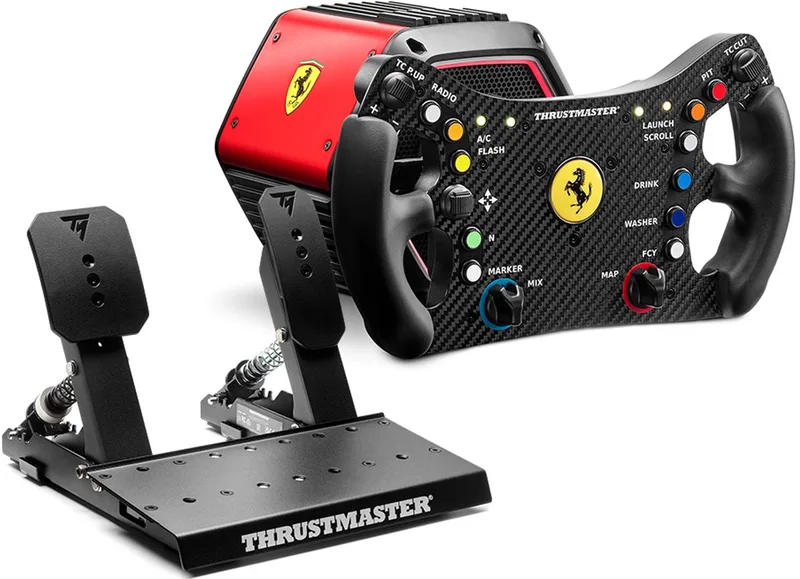 T818 Ferrari 488 GT3 Simulator - Direct Drive Racestuur met pedalen en Force Feedback - voor PC - 10NM constant van Thrustmaster – cover