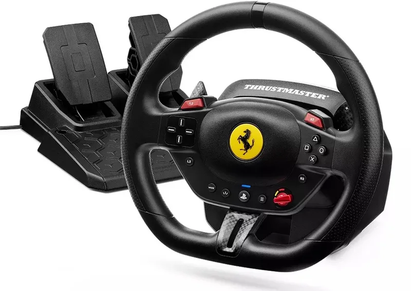 T98-P Ferrari 296 GTB - Racestuur met pedalen - voor PS5, PS4 en PC - Geschikt voor Forza Horizon 6 van Thrustmaster – cover