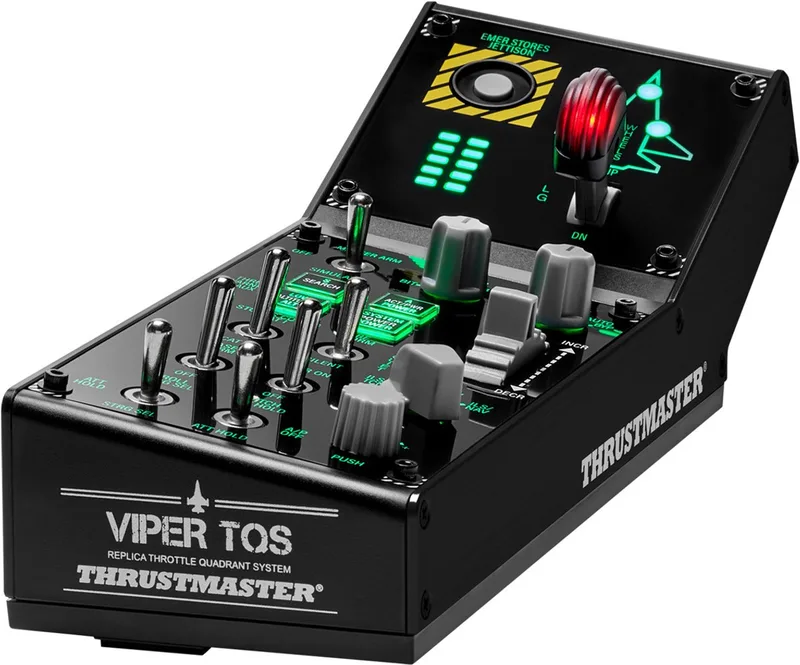 VIPER Panel USB Joystick + stuwkrachthendel PC by Thrustmaster, Black – cover