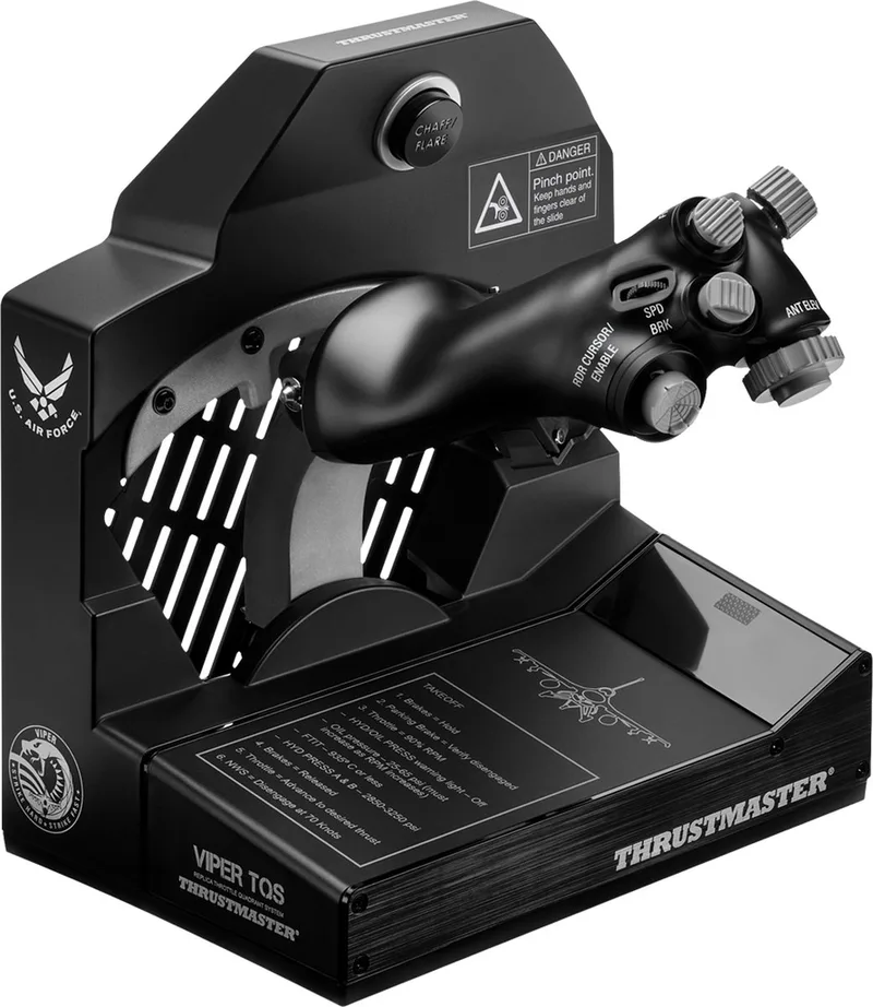Viper TQS - Flightsim Controller - Throttle - voor PC - metalen greep op schaal 1:1 - IDLE/AFTERBURNER - CHAFF/FLARE van Thrustmaster – cover