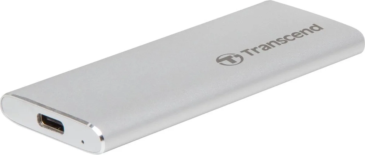 ESD240C Externe SSD harde schijf USB-C Zilver TS120GESD240C van Transcend, 120 GB – cover