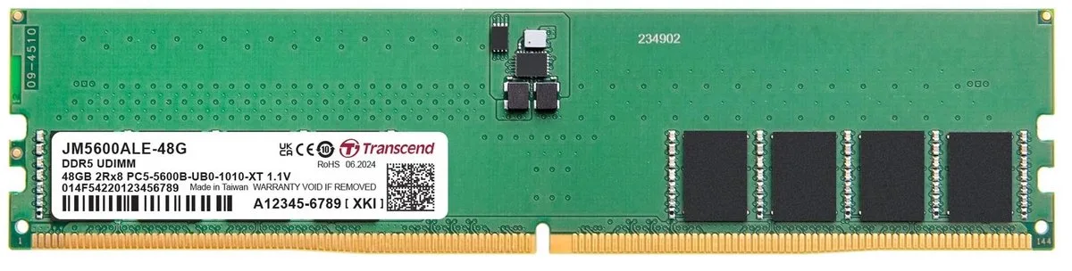 JetRam JM5600ALE-48G geheugenmodule 48 GB DDR5 från Transcend – omslag