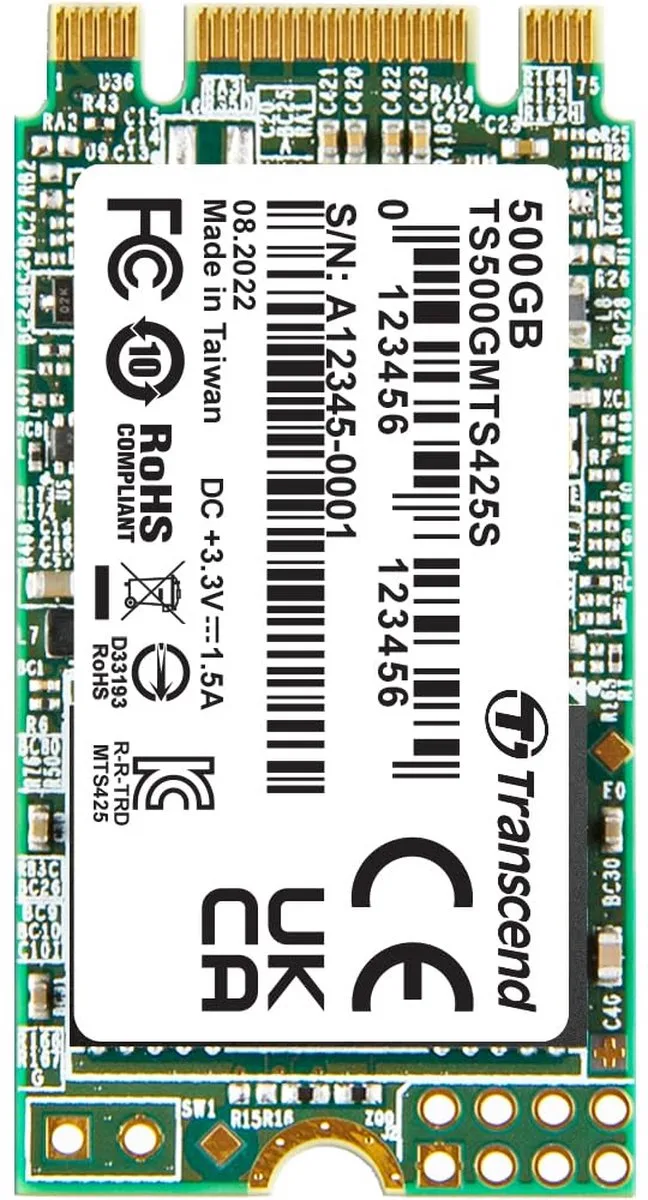 MTS425S M.2 SSD - 500 GB från Transcend – omslag