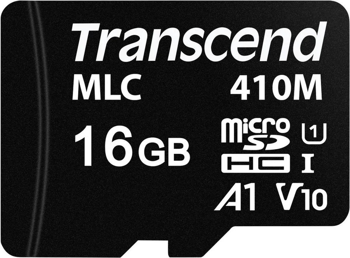 TS16GUSD410M MicroSD-kort 16 GB Class 10 UHS-I fra Transcend, Kleurloos, 16 GB – cover