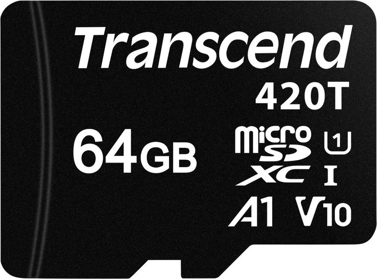 TS64GUSD420T microSD-kaart Industrial – Class 10 UHS-I fra Transcend, Kleurloos, 64 GB – cover
